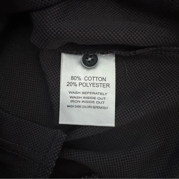 Garnet Black Polo Shirt Long Sleeve Top Tee Collared Buttons Pocket S NWT - Picture 9 of 10